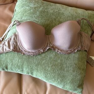 Simone Perele Lace Trimmed Bra in Soft Brown